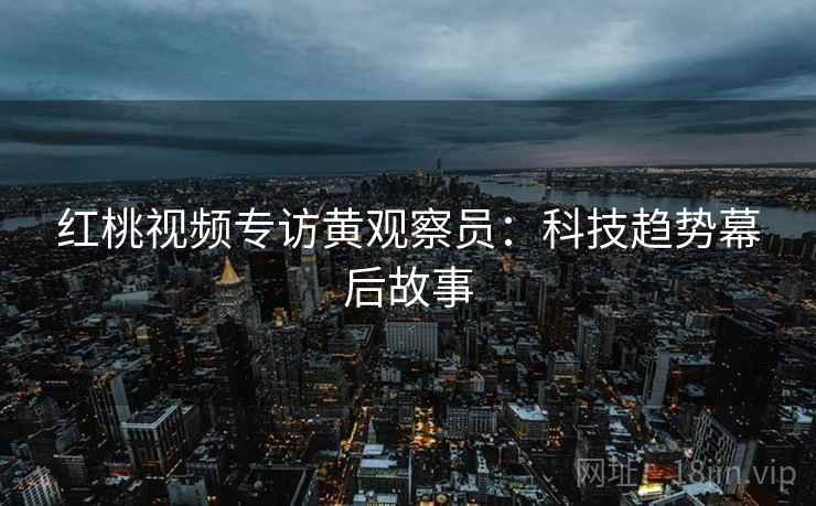 红桃视频专访黄观察员：科技趋势幕后故事