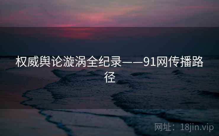 权威舆论漩涡全纪录——91网传播路径