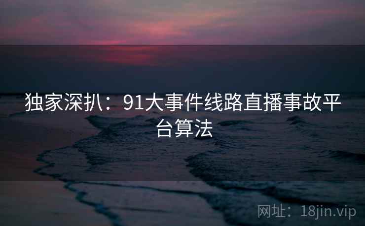 独家深扒：91大事件线路直播事故平台算法