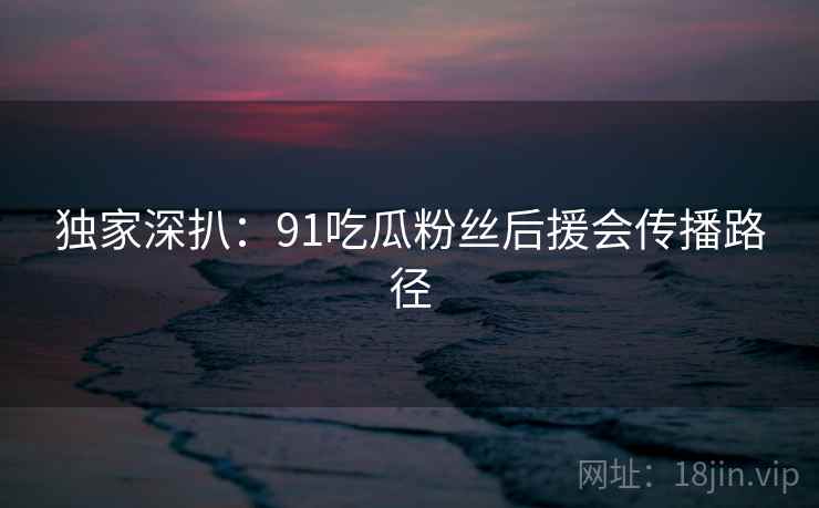 独家深扒：91吃瓜粉丝后援会传播路径