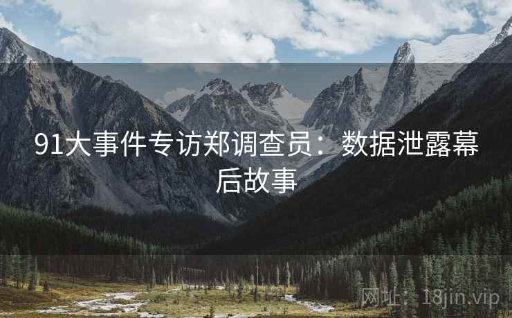 91大事件专访郑调查员：数据泄露幕后故事